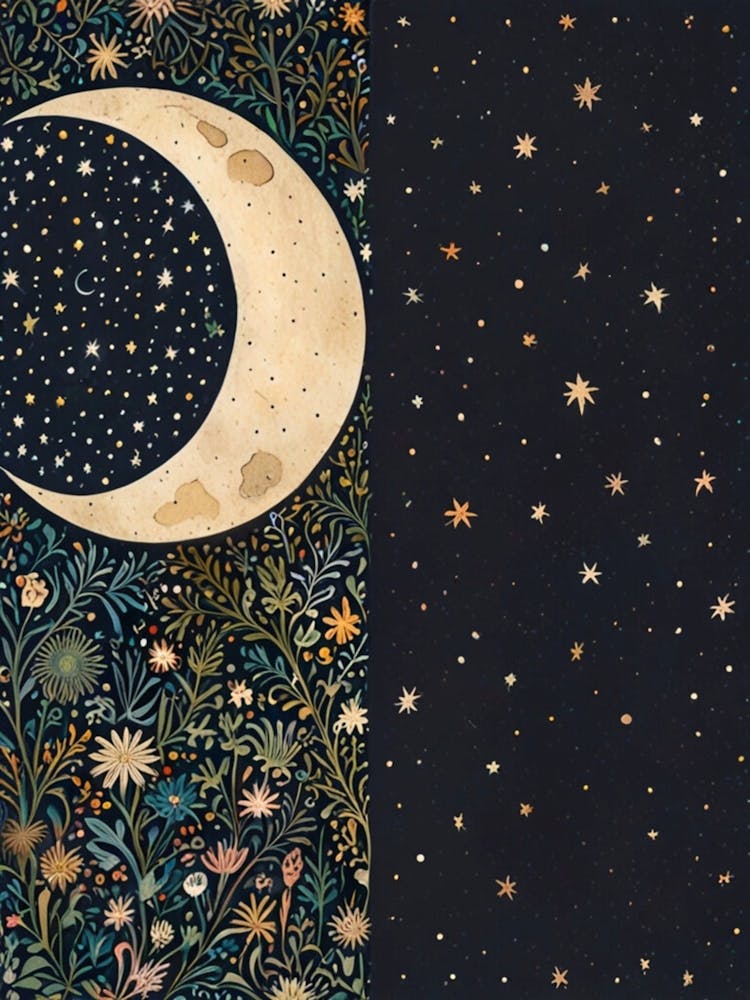 William Morris Moon And Stars 7
