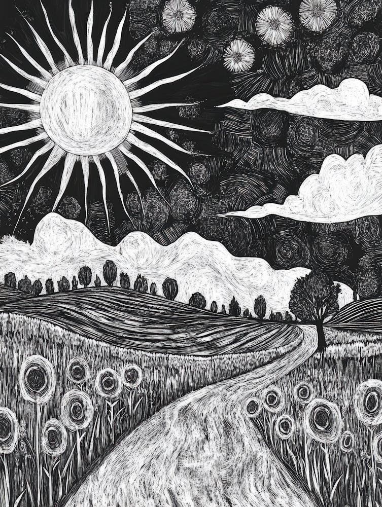 Sunflowers On The Road