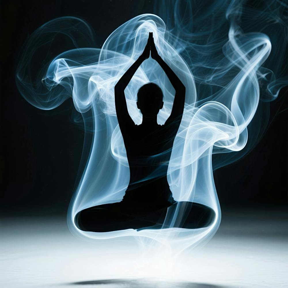 Silhouette Of A Woman In Yoga Pose 1