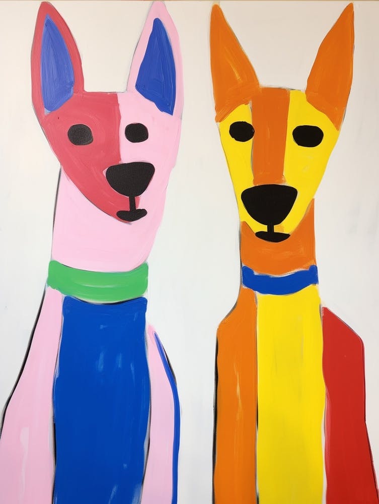 Colourful Kids Animal Art Dingo