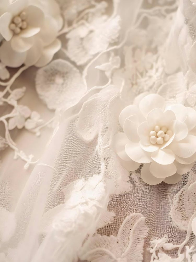 White Lace And Flowers 1