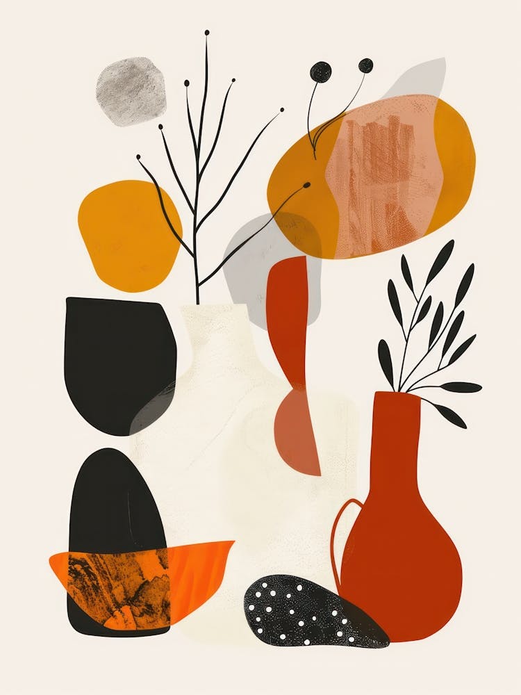 Abstract Candles Flowers 10