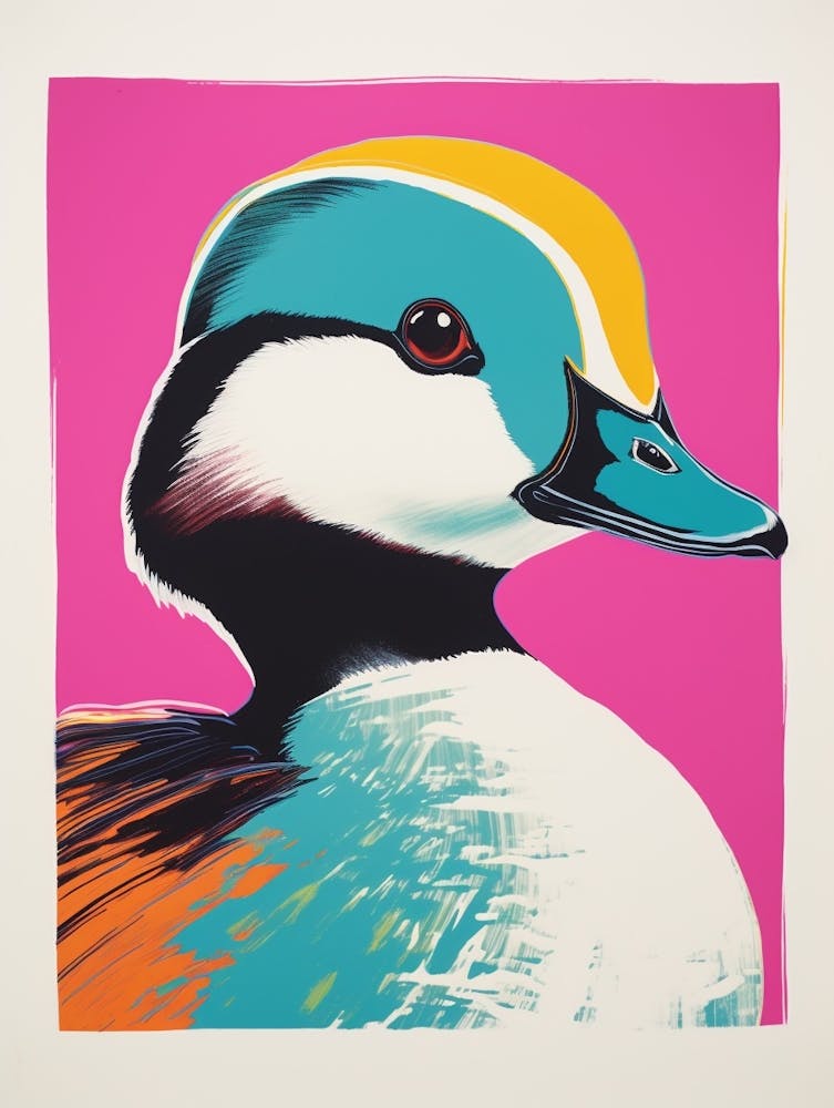 Andy Warhol Style Bird Bufflehead 2