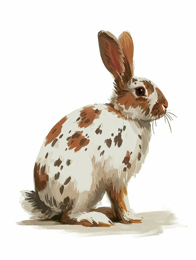 English Spot Rabbit Nursery Illustration 2