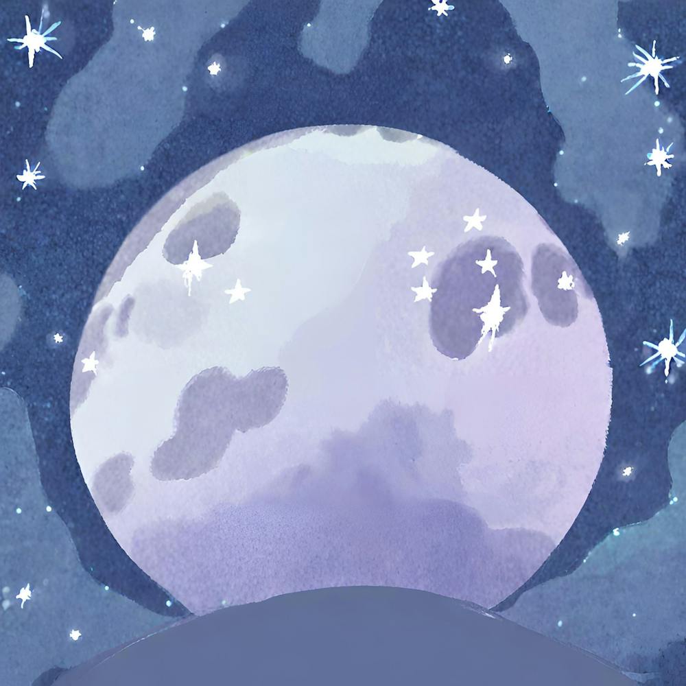 Mond am Himmel