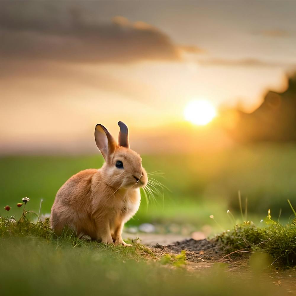 Rabbit At Sunset