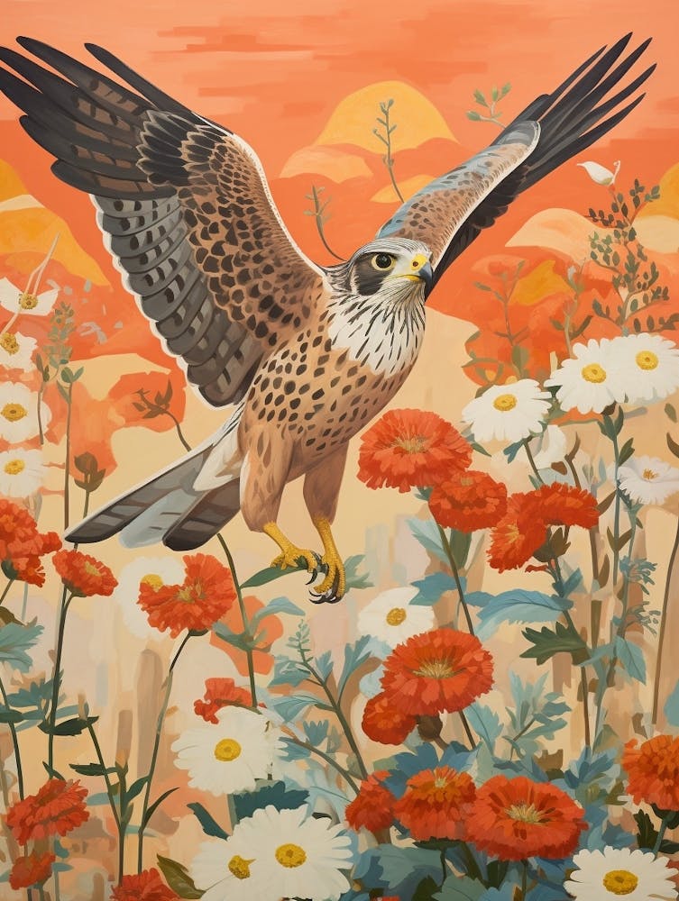 Falcon 8 Detailed Bird Painting