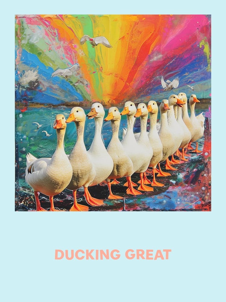 Ducking Great Rainbow Affiche 2