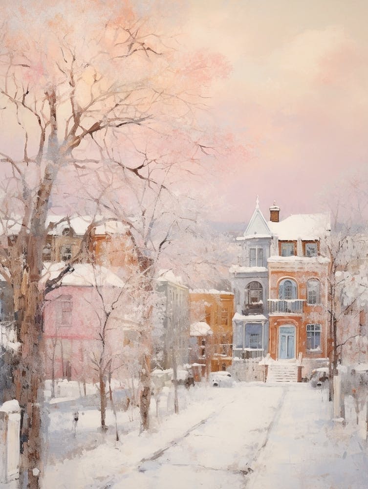 Dreamy Winter Painting Boston Usa 2