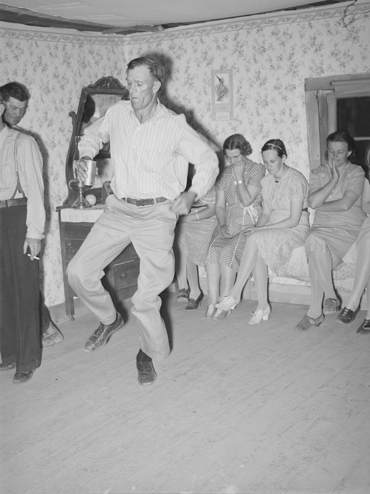 Jigger At The Square Dance, Pie Town, New Mexico By Russell Lee