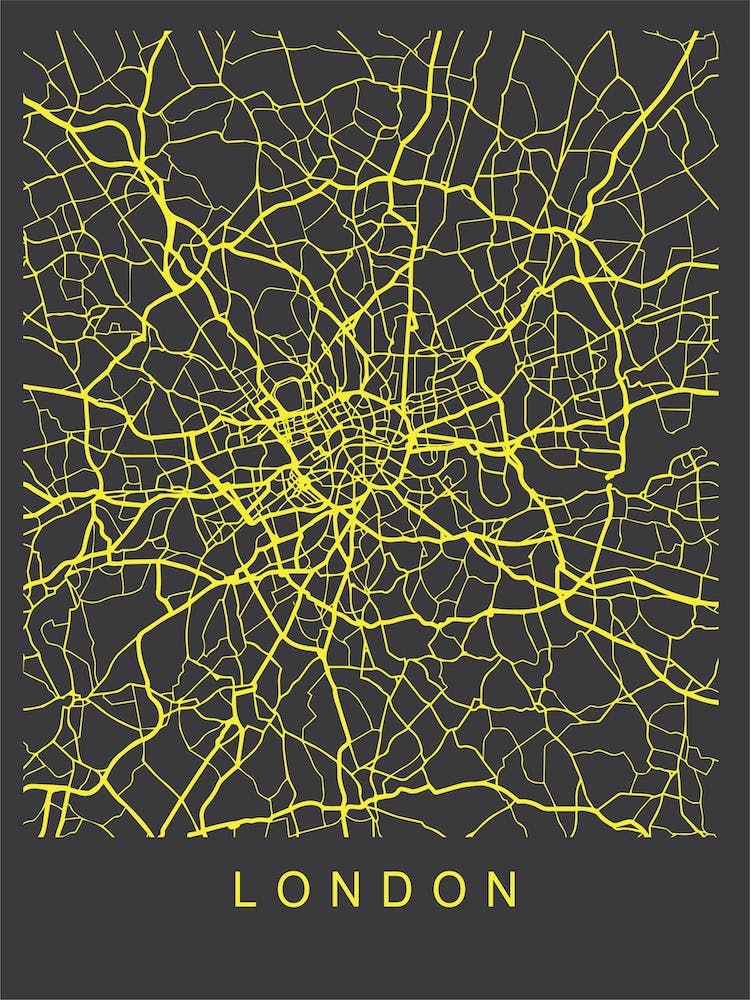 London Map Neon