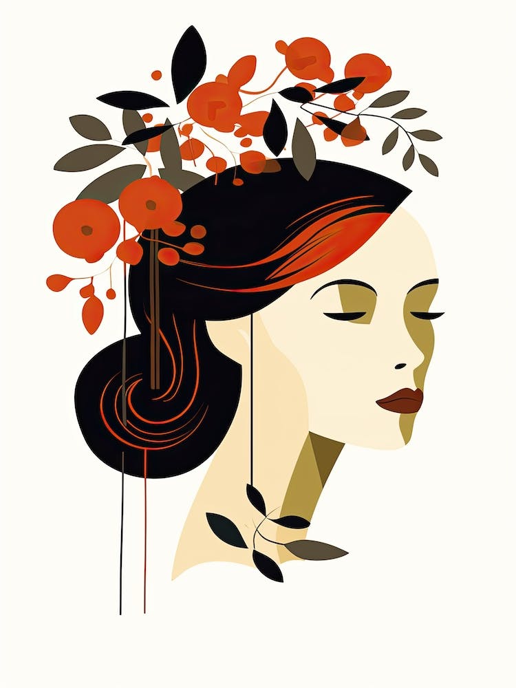 Bloom Body Woman Boho Illustration 3