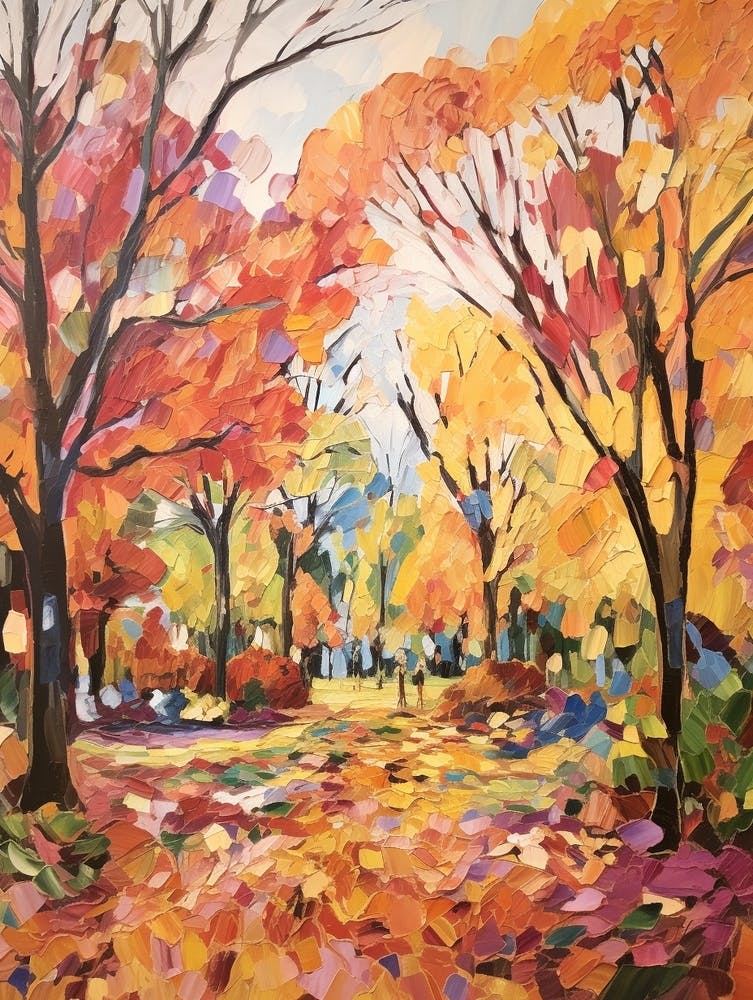 Autumn Gardens Painting Royal Botanic Garden Melbourne 1