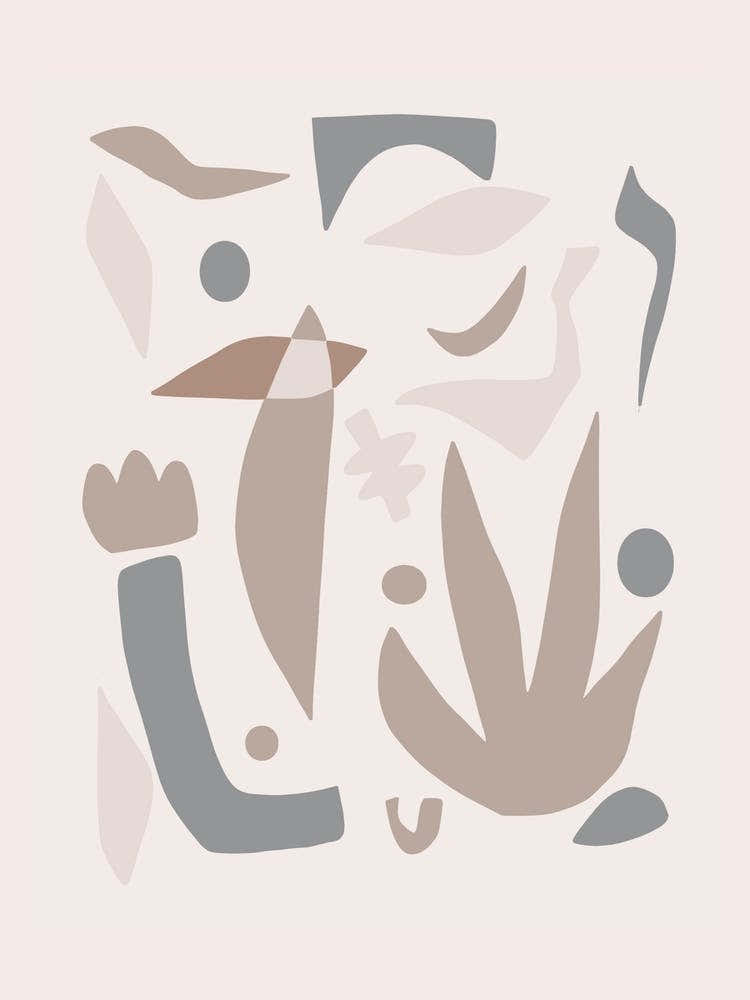 Pastel Leaves Cut Out