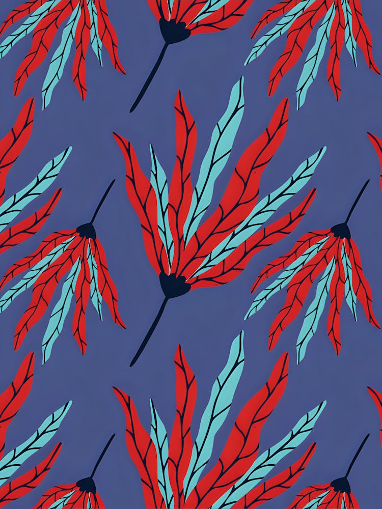 Rote Und Blaue Blätter