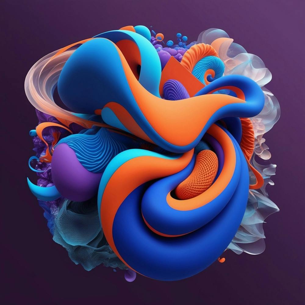 Default Abstract Digital Artwork Fluid Shapes In Vibrant Blues 0