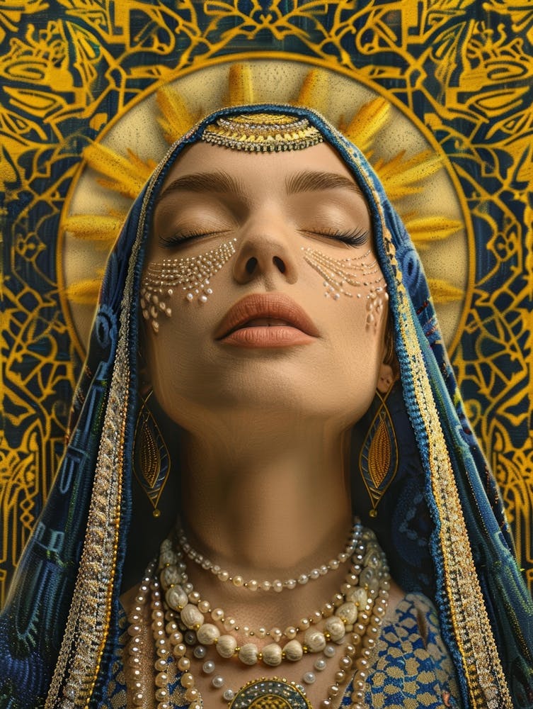 Islamic Woman With Pearls