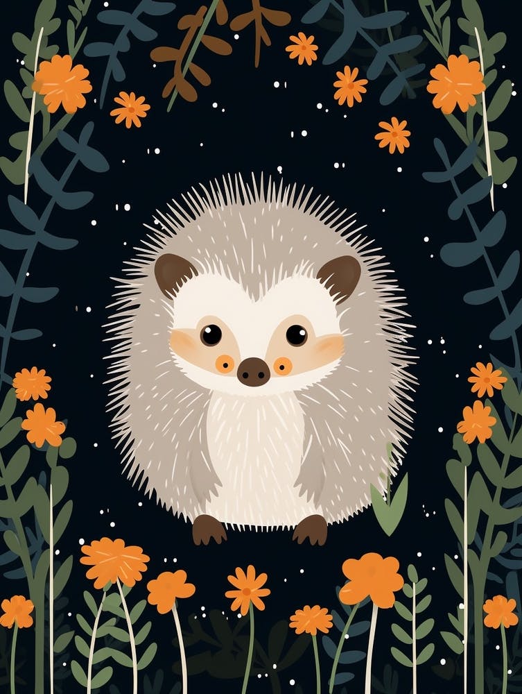 Baby Tier Illustration Stachelschwein 6