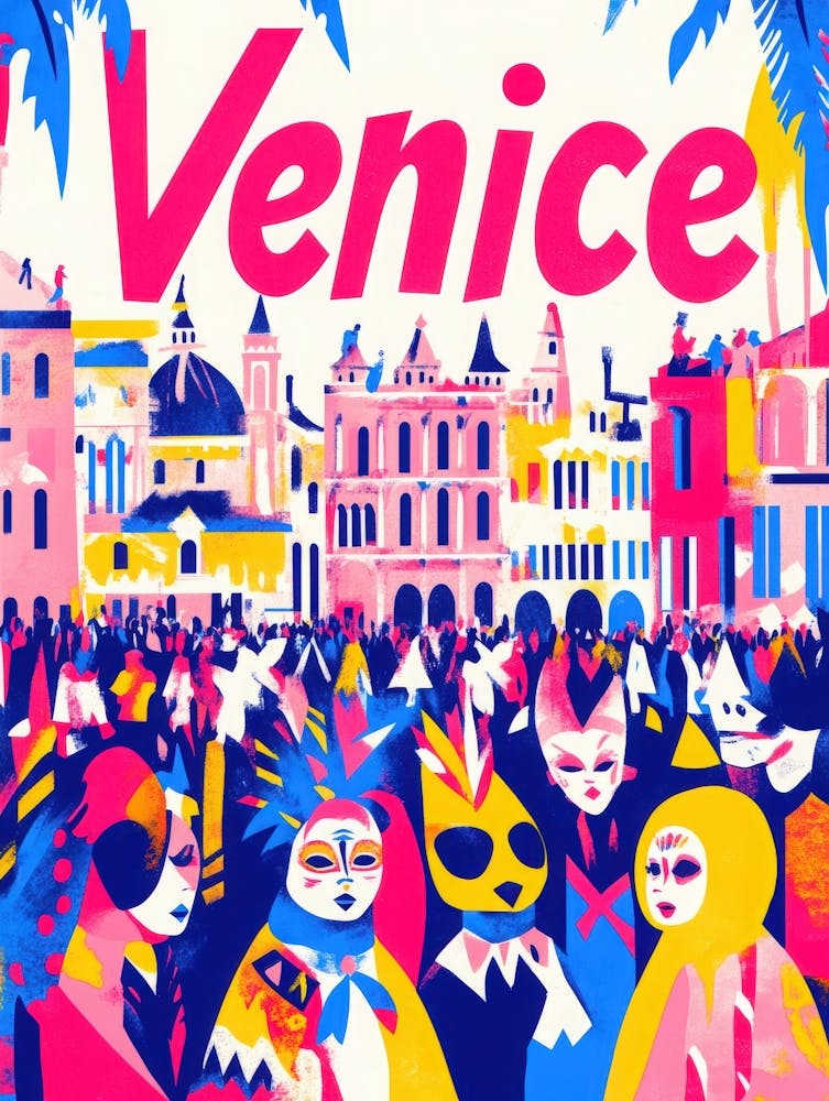 Aihrgdesign A 1970s Inspired Travel Poster For Venice