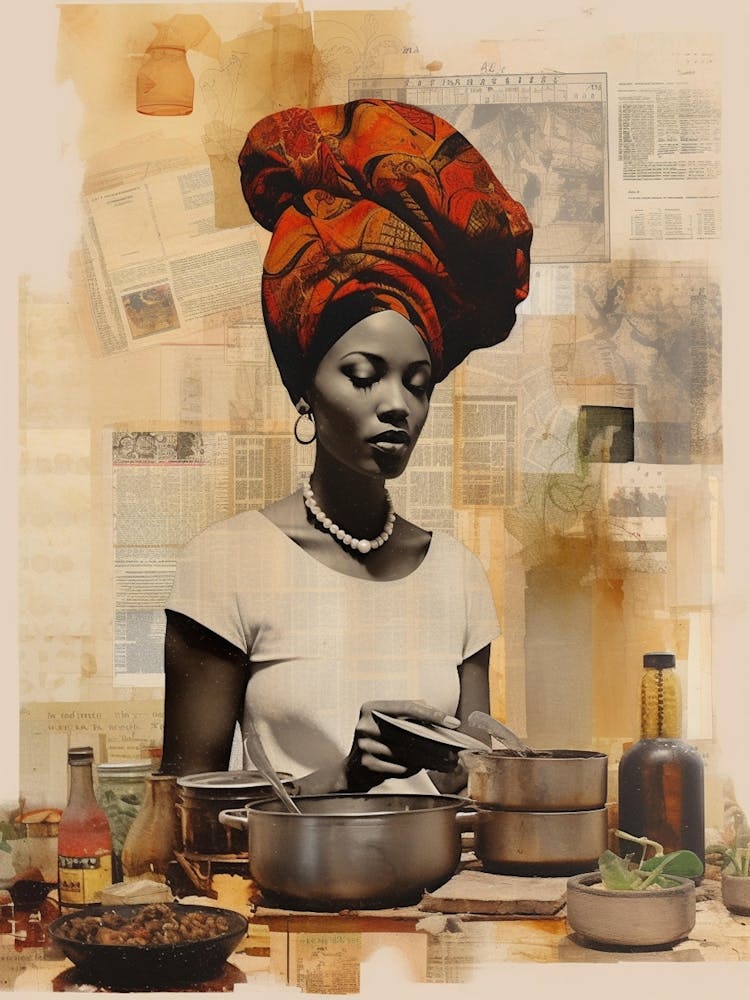 Afro Collage Portrait 5