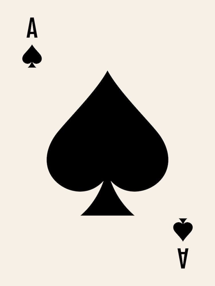 Ace Of Spade (Beige Tone)