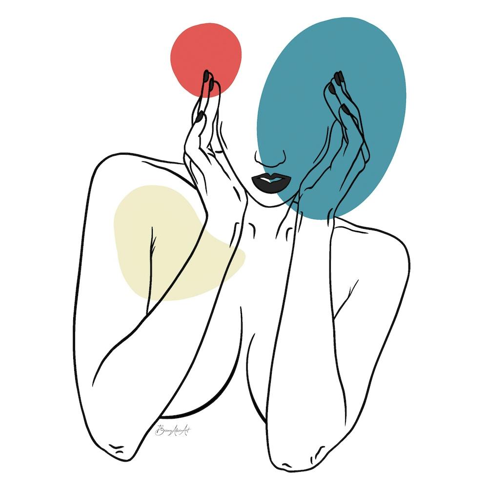 Gedanken Blaues Quadrat