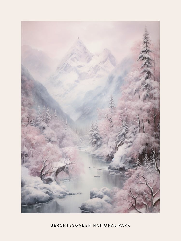 Dreamy Winter National Park Poster  Berchtesgaden National Park Germany 4
