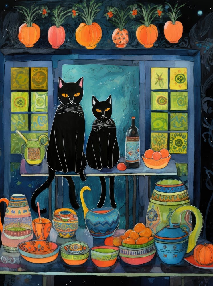 Black Cats In The Kitchen