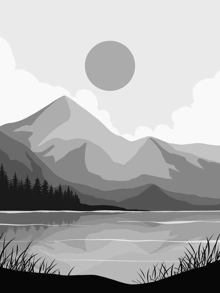 Black And White Landscape 3