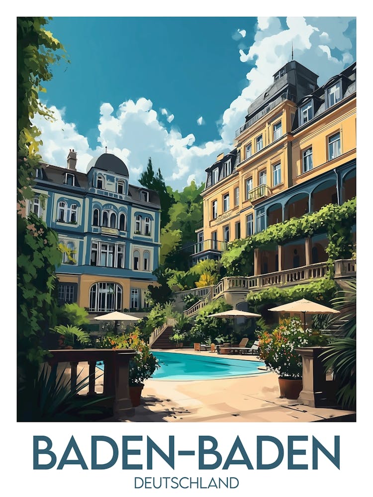 Affiche de voyage Baden Baden
