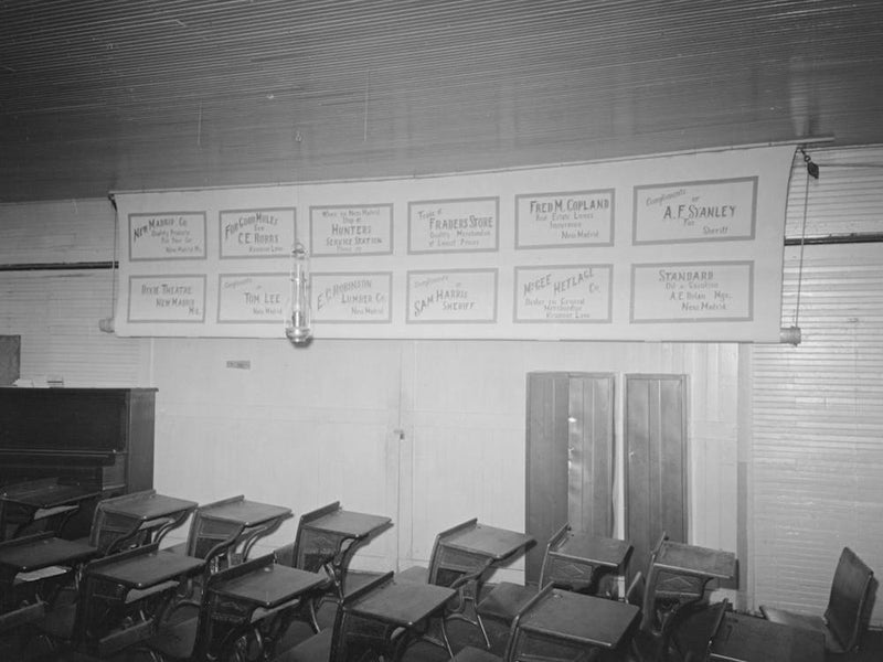 Southeast Missouri Farms, Interior Of Schoolhouse, La Forge, Missouri By Russell Lee