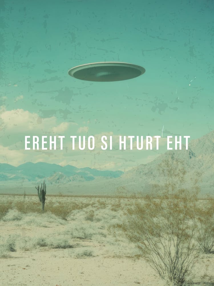 erehT tuO si hturT ehT/The X-Files poster, S09E04 tagline, 2001 — sci-fi poster, movie art, I want to believe poster, space print 1