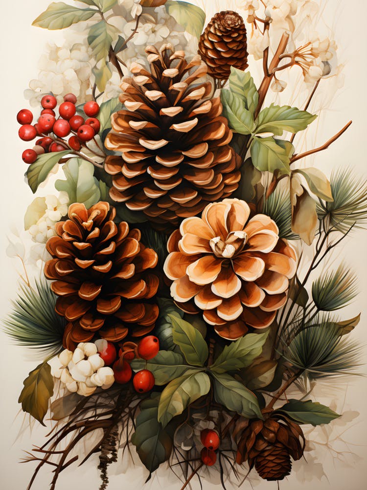 Festive Pine Cone Elegance