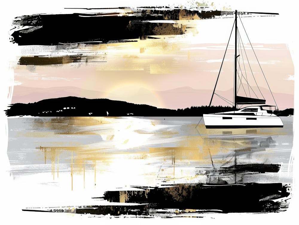 Sunset Sailboat 3