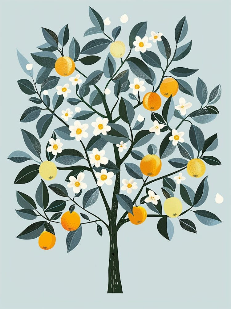 Apple Tree Flat Illustration 1