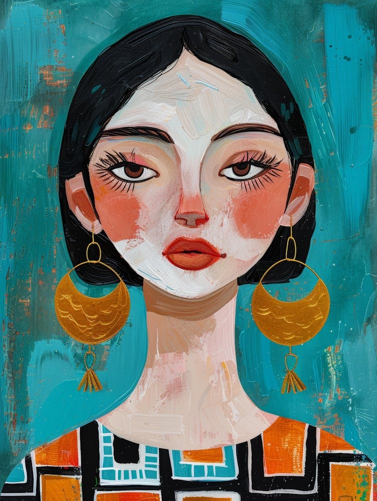 Girl With Hoop Earrings
