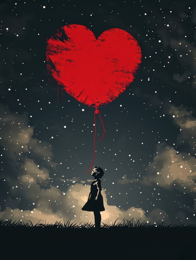 Girl Holding A Heart