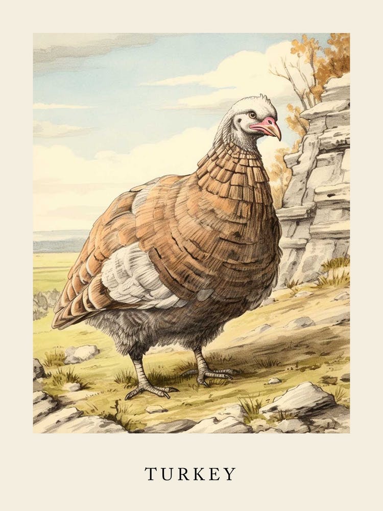 Beatrix Potter Inspired  Animal Watercolour Turkey