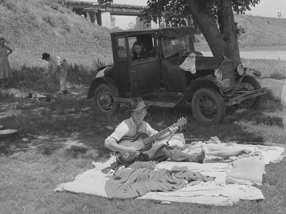 Camp Of Migrant Workers Near Prague, Oklahoma, Lincoln County By Russell Lee