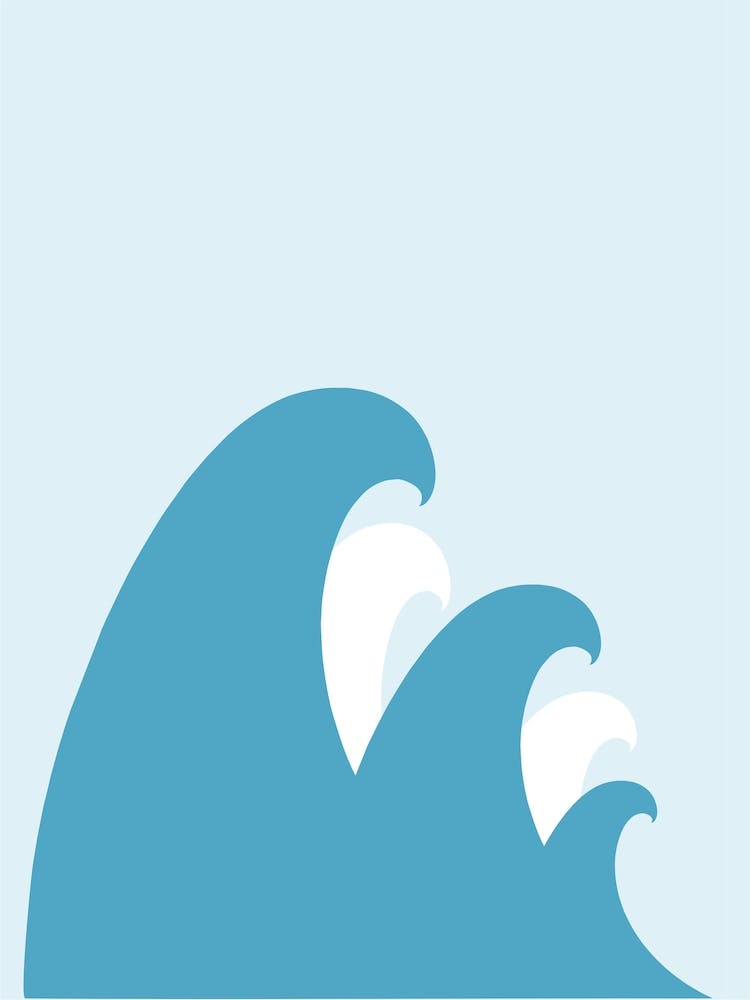 Sea Waves Simple Minimalist Home Décor