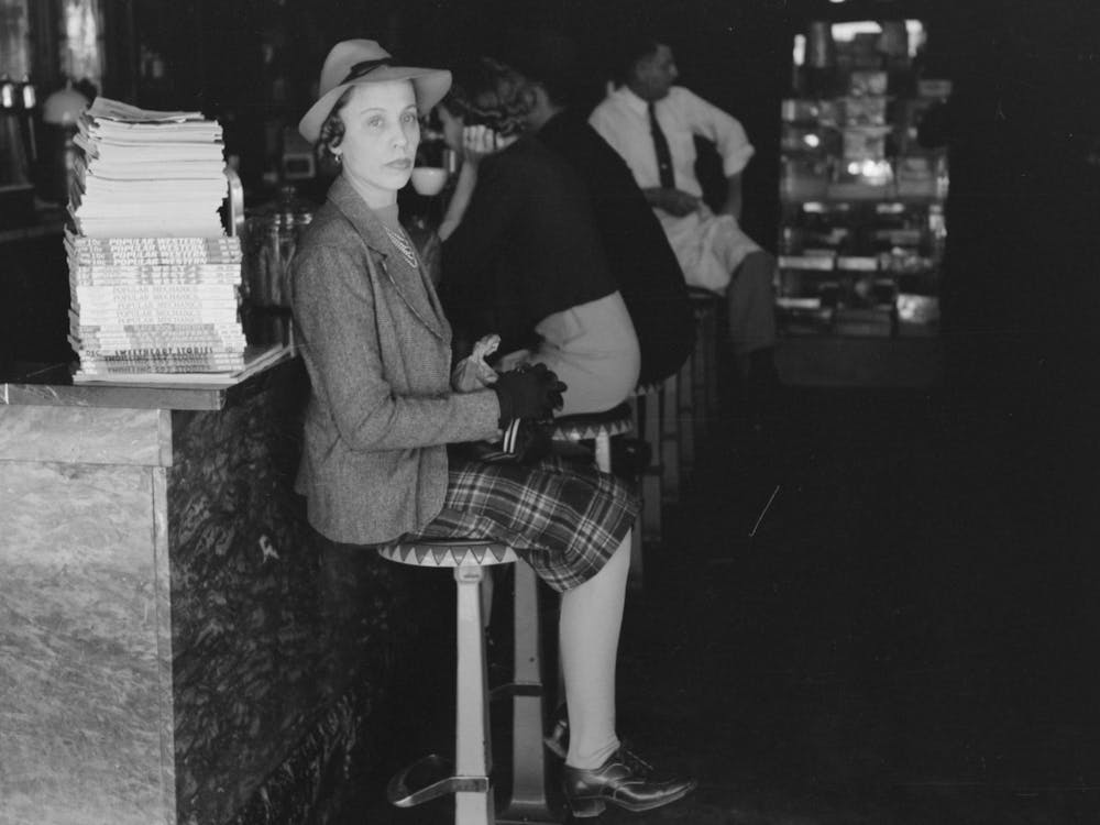 Untitled Photo, Possibly Related To Woman Sitting At Soda Fountain, Taylor, Texas By Russell Lee