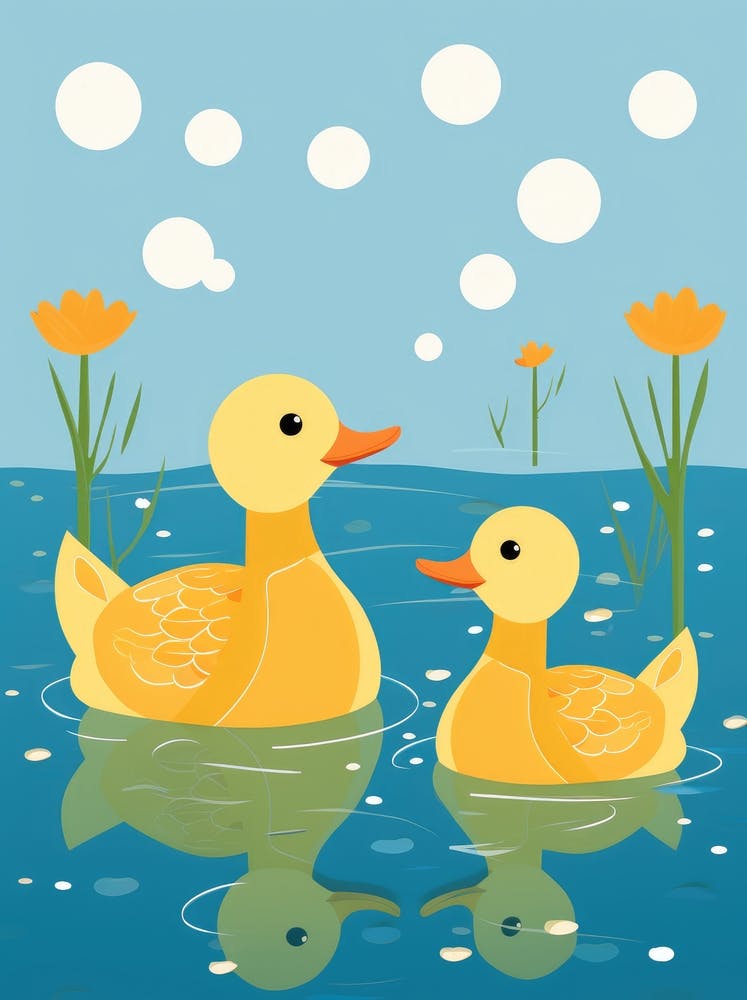 Ducks In The Water 1
