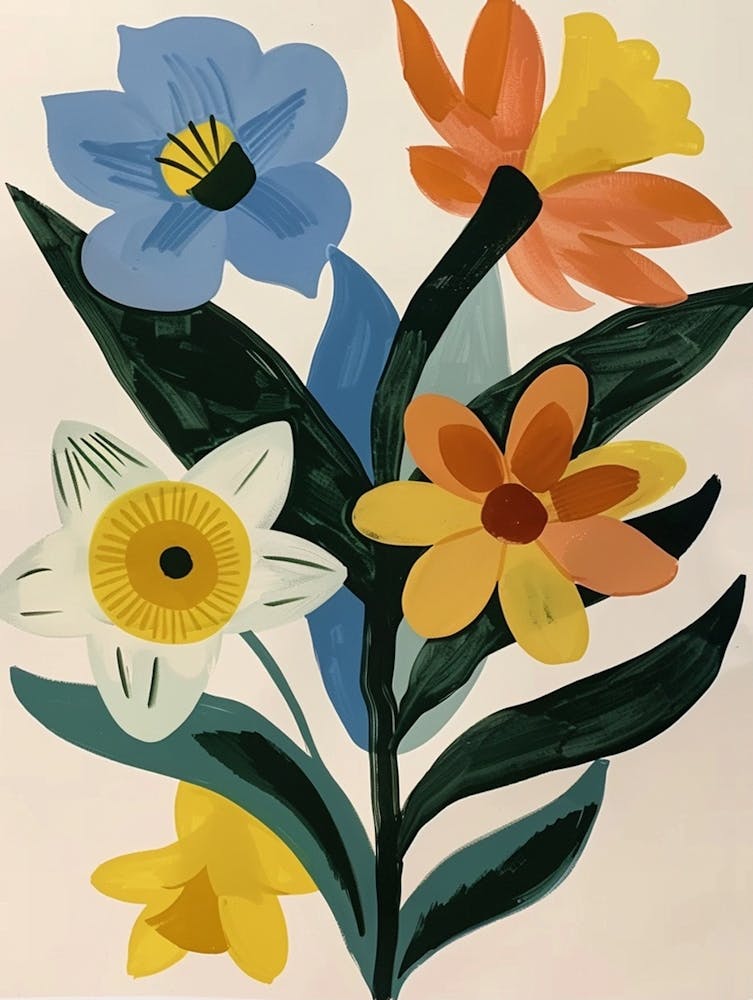 Painted Florals Daffodil 2