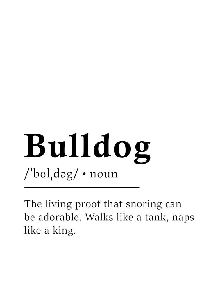 Bulldog Definition Poster - Dictionary