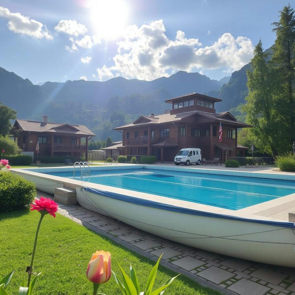 Swimming Pool In The Mountains