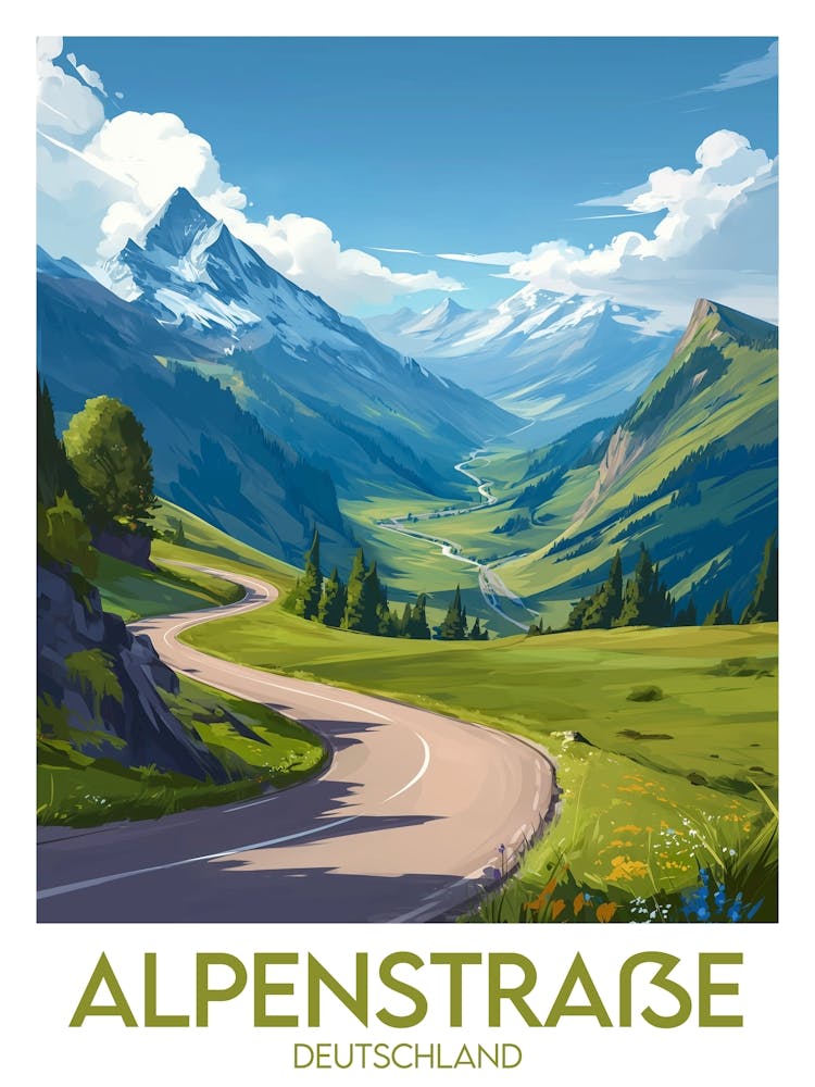 Affiche de voyage Alpenstraße