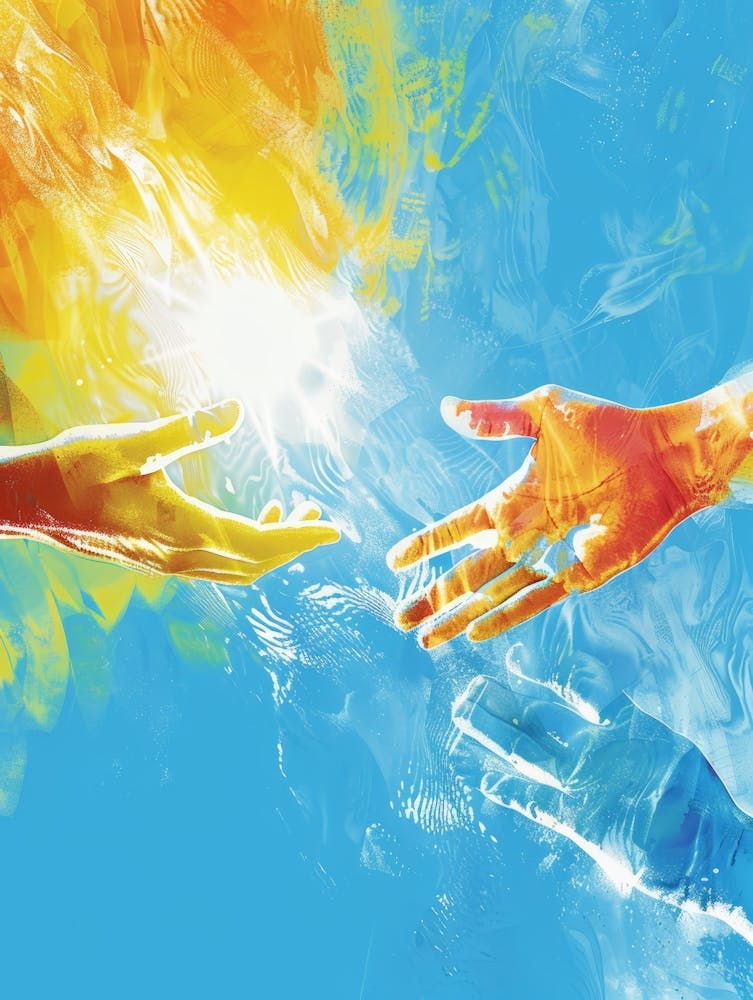 Two Hands Reaching For Each Other 1