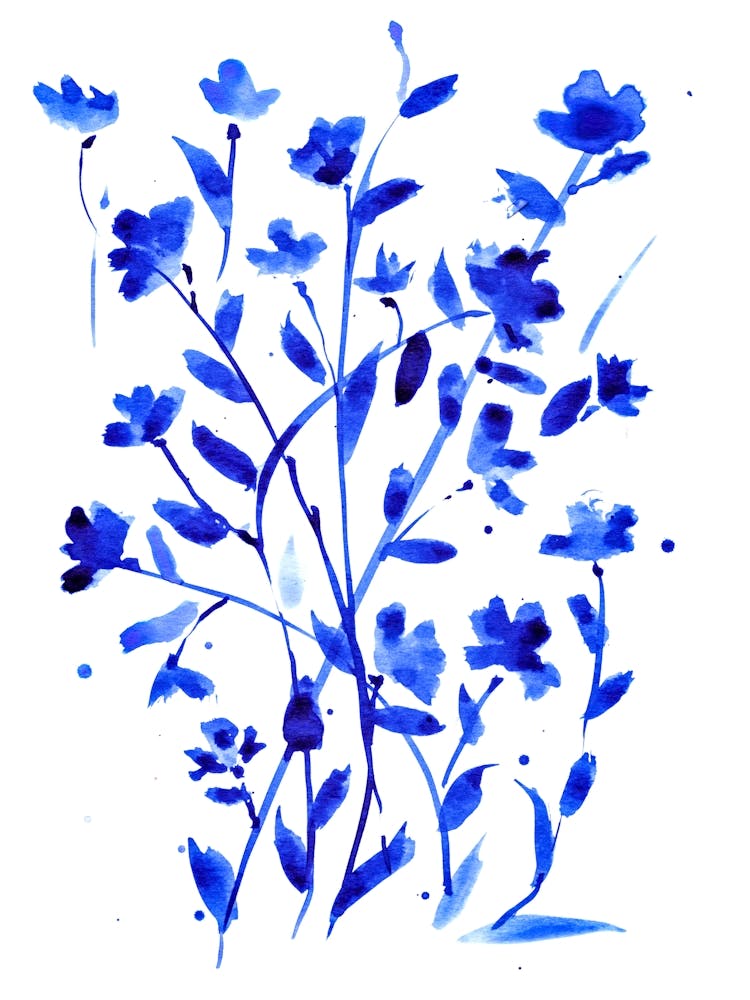 Blue Bouquet Of Flowers