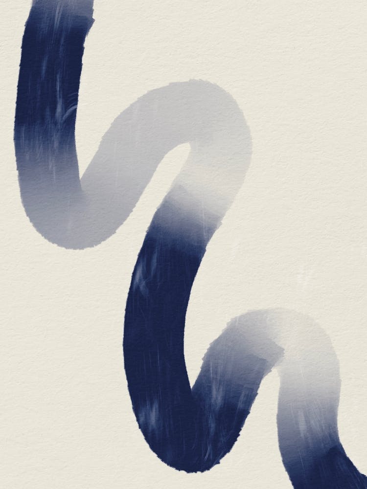 Navy Blue Brush Stroke