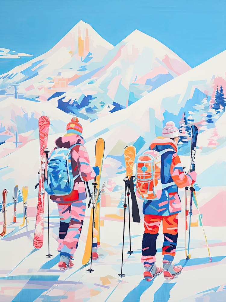 Gudauri   Georgia, Ski Resort Illustration 3